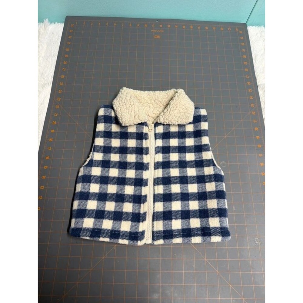 Kids blue and cream vest  785
